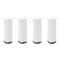 Salontafelpoten 4 st 30-32 cm staal wit - thumbnail