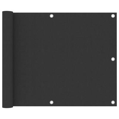 Balkonscherm 75x500 cm oxford stof antraciet