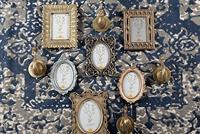 Clayre & Eef Wanddecoratie Vogel 9x7x14 cm Goudkleurig Kunststof - thumbnail