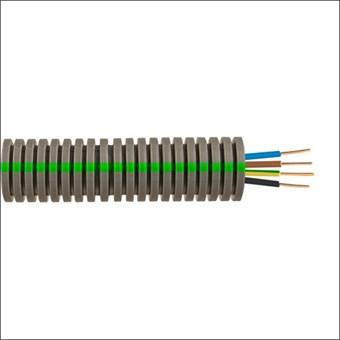 Flexibele buis 16mm draad BR/BL/GG 2,5mm + 2 x ZW rol 100m