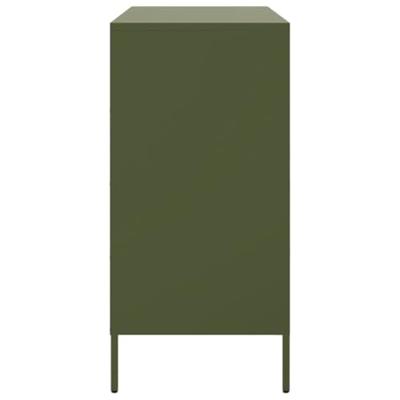 Dressoir 68x39x79 cm staal olijfgroen Dressoir 68x39x79 cm staal olijfgroen