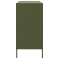 Dressoir 68x39x79 cm staal olijfgroen - thumbnail