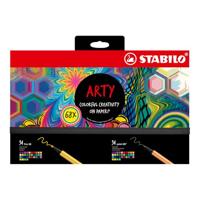 STABILO ARTY Creative Set viltstift Medium Blauw, Blush, Karmijn, Groen, Grijs, Khaki, Lila, Limoen, Oker, Oranje, Paars, Turkoois, Violet, Geel - thumbnail