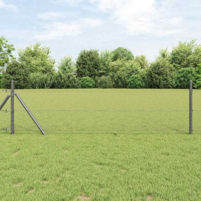 VidaXL Afrasteringspaal grijs 10 x 0,5 m (13 mm gaas) staal en pvc VidaXL Afrasteringspaal grijs 10 x 0,5 m (13 mm gaas) staal en pvc