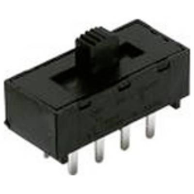 C & K Switches L202011MS12Q Slide Switch LP Series Schuifschakelaar 125 V/AC, 28 V/DC 4 A 2x aan/aan 1 stuk(s) Bulk