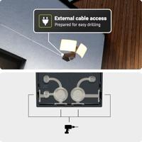 Luton - LED Wandlamp met sensor - 40 Watt 3300 Lumen - Bewegingssensor en schemerschakelaar - 3000K warm wit licht - dubbel - thumbnail
