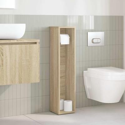Badkamerkast met rolhouder 20,5x20x90 cm sonoma eikenkleurig Badkamerkast met rolhouder 20,5x20x90 cm sonoma eikenkleurig