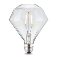 Edison Vintage LED lamp E27 LED filament lichtbron, Deco, Diamond D95, 9.5/9.5/13.5cm, Helder, Retro LED lamp Dimbaar, 4W 350lm 3000K, warm wit licht, geschikt voor E27 fitting - thumbnail