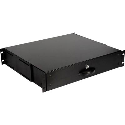 ROLINE 19-inch toetsenbordlade 2 U, 400mm diep afsluitbaar zwart ROLINE 19-inch toetsenbordlade 2 U, 400mm diep afsluitbaar zwart