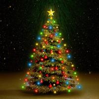 VidaXL Kerstboomverlichting met 210 led's meerkleurig net 210 cm - thumbnail