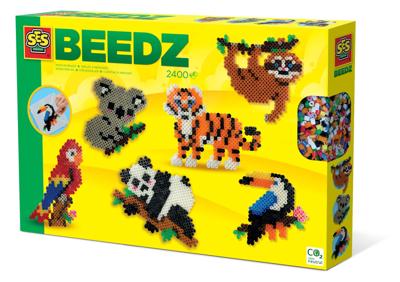 SES Creative Beedz Strijkkralen Jungle Dieren 2400 Stuks