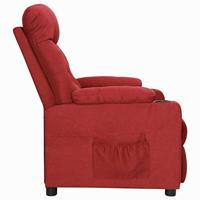 Fauteuil verstelbaar stof wijnrood - thumbnail