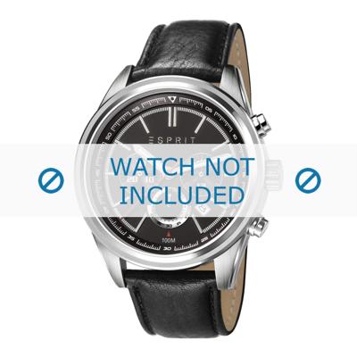 Esprit horlogeband ES107541-002 Leder Zwart + standaard stiksel