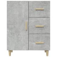 Dressoir 69,5x34x90 cm bewerkt hout betongrijs - thumbnail