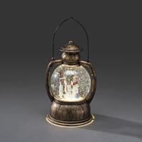 Sneeuwlantaarn LED rond klassiek met sneeuwpoppen Konstsmide - Konstsmide - thumbnail