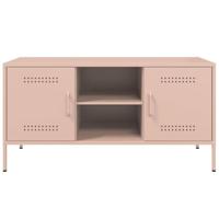 Tv-meubel 100,5x39x50,5 cm staal roze - thumbnail