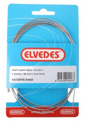 Schakel binnenkabel Elvedes voor Shimano 2250mm RVS ø1,1mm Shimano N-nippel (op kaart) - Zilver Schakel binnenkabel Elvedes voor Shimano 2250mm RVS ø1,1mm Shimano N-nippel (op kaart) - Zilver