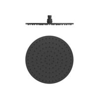 Hoofddouche Tres Plafonduitloop 30 cm Rond Mat Zwart - thumbnail