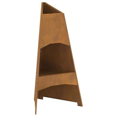 VidaXL Vuurkorf bruin 50 x 50 x 95 cm cortenstaal VidaXL Vuurkorf bruin 50 x 50 x 95 cm cortenstaal