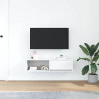 Tv-meubel 100x31x25,5 cm bewerkt hout wit - thumbnail