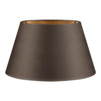 Fluweel - Velvet Lampenkap - Conisch - Grey + goud - Luxe stijl - ø30 x 17 cm - E27 fitting - voor tafellampen - voor woonkamer en eetkamer - thumbnail