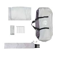 VidaXL Muskietentent grijs 320 x 320 x 218 cm polyester en glasvezel - thumbnail