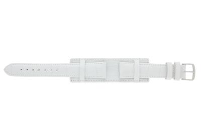Horlogeband Universeel 61325.11.18 Onderliggend Leder Wit 18mm