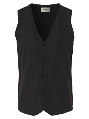Pullover gilet full button organic black