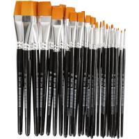 Creativ Company Https://www.cchobby.nl/gold-line-penselen-afm-0-2-4-8-12-16-20-l-17-21-cm-b-2-22-mm-plat-30-stuk-1-doos - thumbnail