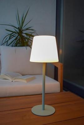 Lucide TYON - Oplaadbare Tafellamp Binnen/Buiten - Accu/Batterij - LED Dimb. - 1x2W 2700K - IP65 - Groen