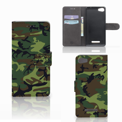Wiko Lenny 2 Telefoon Hoesje Army Dark Wiko Lenny 2 Telefoon Hoesje Army Dark