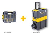 Stanley opbergset - Sortmaster Organiser Light + Gereedschapswagen Essential - thumbnail