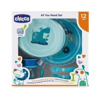 Chicco maaltijdset junior 33 x 34 cm blauw 3-delig - thumbnail