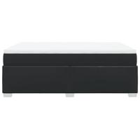 Boxspring met matras kunstleer zwart 140x190 cm - thumbnail