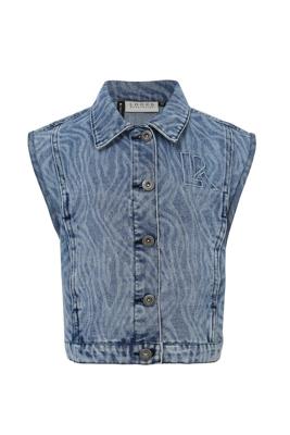 10sixteen Denim waistcoat Royal Blue Denim