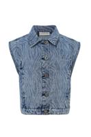 10sixteen Denim waistcoat Royal Blue Denim - thumbnail