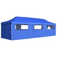 Vouwtent pop-up met 8 zijwanden 3x9 m blauw - thumbnail