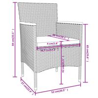 3-delige Tuinset poly rattan zwart - thumbnail