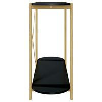 Wandtafel 110x38x75 cm bewerkt hout zwart - thumbnail