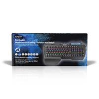 Nedis GKBD400BKDE Mechanisch Gamingtoetsenbord Rgb-verlichting Duits Metalen Design - thumbnail