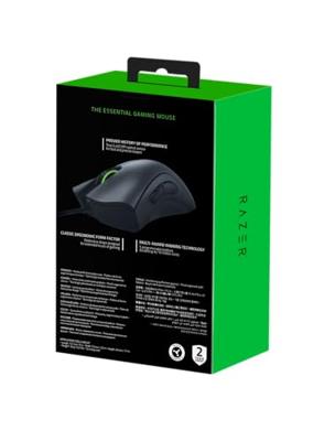 RAZER DeathAdder Essential Ergonomische gaming-muis Kabelgebonden Optisch Zwart 5 Toetsen 6400 dpi Ergonomisch, Verlicht