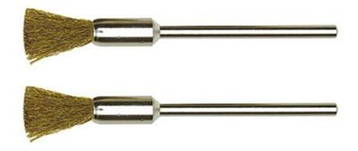 PROXXON komborstel brushes w.shaft 2pcs d=8mm brass