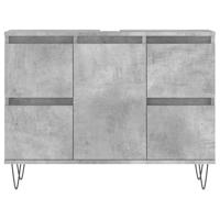 Badkamerkast 80x33x60 cm bewerkt hout betongrijs - thumbnail