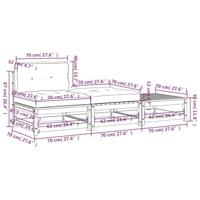 Tuinbank zonder armleuningen met kussens en voetenbanken - thumbnail