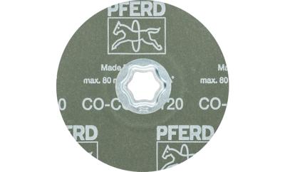 PFERD TOOLS 64193112 Combiclick keramische korrel fiberschijf Ø 125 mm Co-Cool 120 voor roestvrij staal Diameter 125 mm
