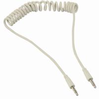 Nedis CAGP22010WT10 Stereo-audiokabel, Spiraal 3,5 Mm Male - 3,5 Mm Male 1,0 M Wit - thumbnail