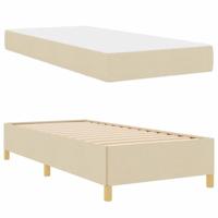 Boxspring bed Anders Wit en Crème 90 x 190 cm Stof - thumbnail