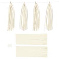 Creativ Company Tassels, afm 12x35 cm, 14 gr, off-white, 12 stuk/ 1 doos - thumbnail