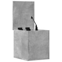 Opbergbox 30x35x35 cm bewerkt hout betongrijs - thumbnail