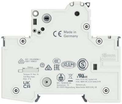 Siemens 5SY61066 5SY6106-6 Zekeringautomaat 6 A 230 V, 400 V